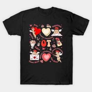 Valentines Day Heart Occupational Therapist OT Therapy T-Shirt